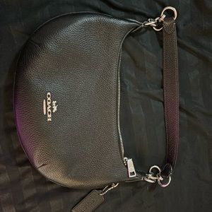 Black leather Coach purse (small)